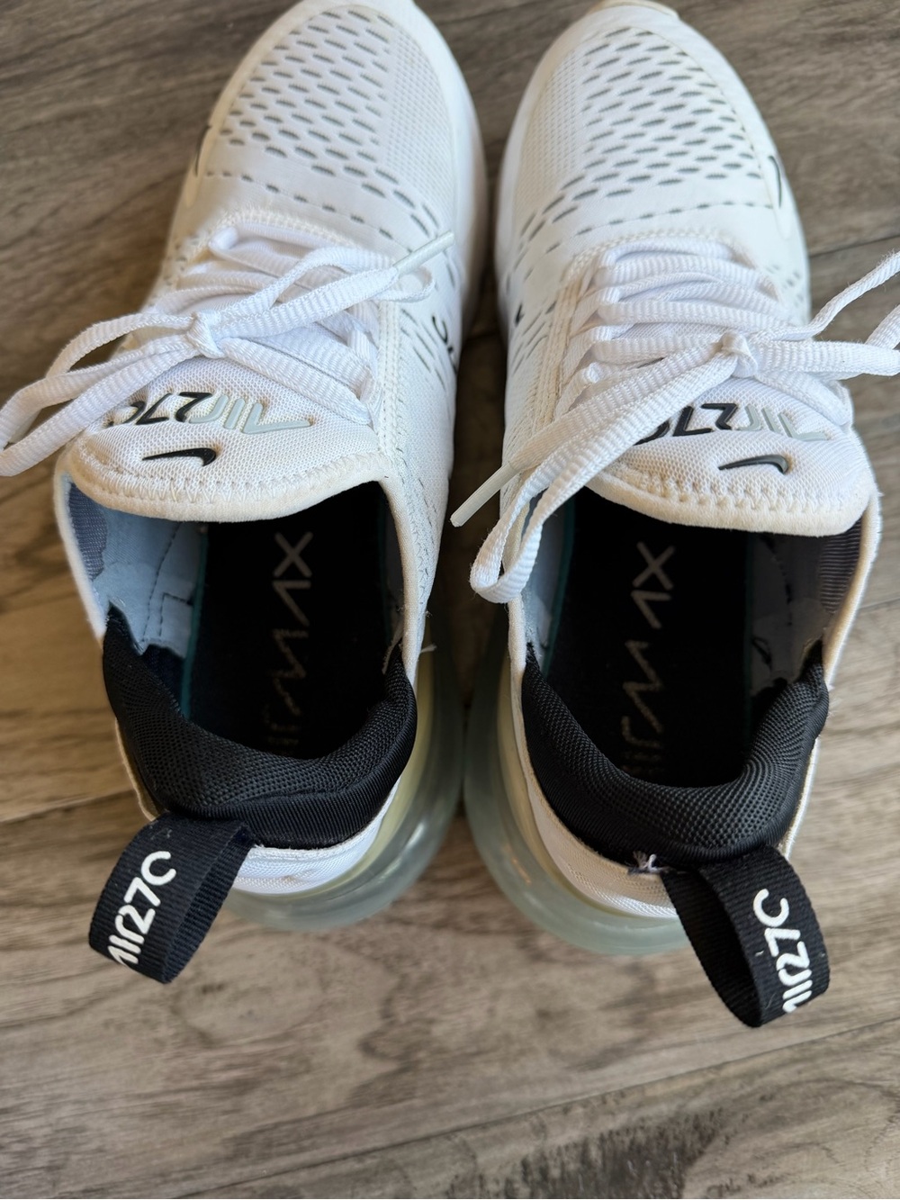 Nike Men’s Air Max 270 Sneakers - White & Black - Picture 6 of 8